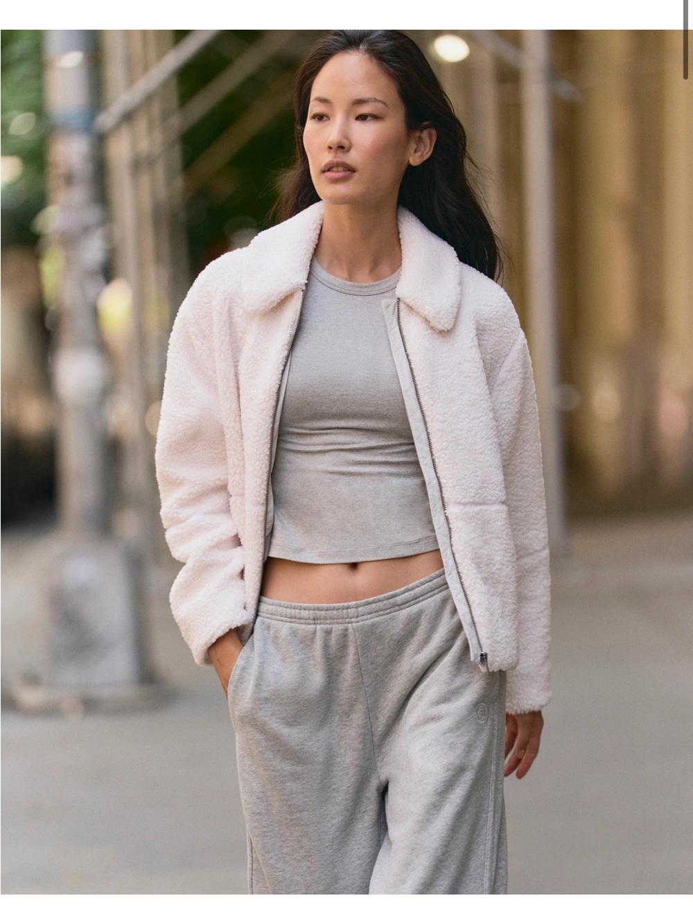 Vuori, Lou Full Zip, Marshmallow Women's Sherpa Jacket, NWT!